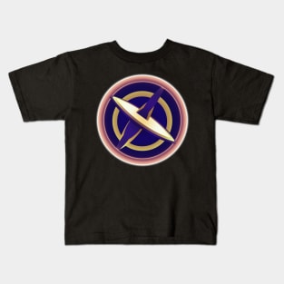 Planet Space galaxy geometric purple Kids T-Shirt